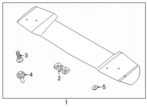 2023 Volvo C40 Recharge Rear Spoiler Diagram 2