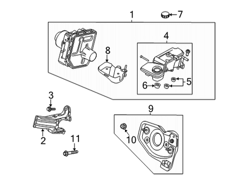 2022 Volvo XC60 Dash Panel Components Diagram 2
