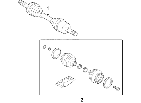 2009 Volvo V50 Front Axle Shafts & Joints, Drive Axles