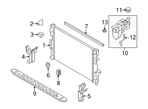 2015 Volvo XC60 Radiator & Components Diagram 2
