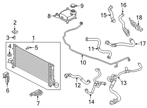 2019 Volvo XC40 Radiator Diagram for 32249456