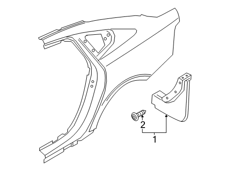 2017 Volvo S90 Exterior Trim - Quarter Panel