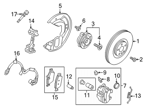 2022 Volvo C40 Recharge Backing Plate, Driver Side Diagram for 32276315