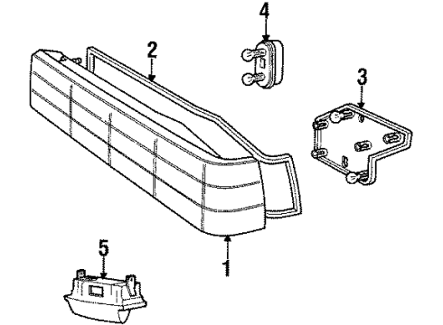 1988 Volvo 780 Rear Lamps