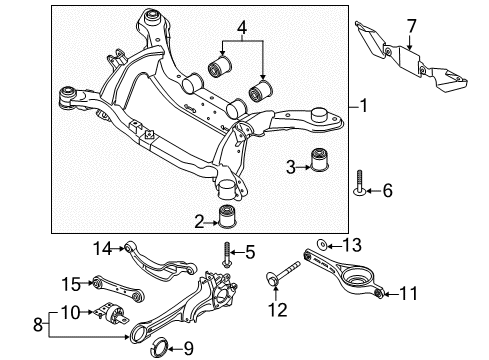 2015 Volvo V60 Trailing Arm, Passenger Side Diagram for 31476217