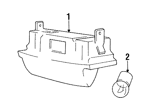 1988 Volvo 760 License Lamps