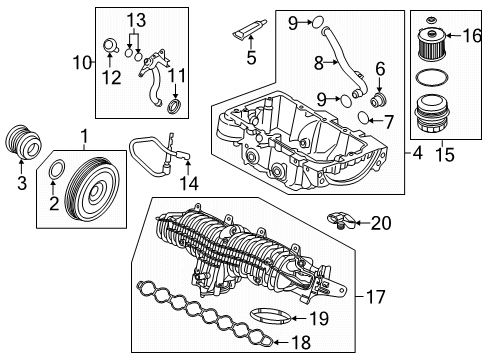 2021 Volvo XC40 Air Filter Diagram for 32146443