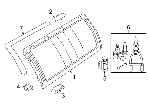 1998 Volvo V70 Quarter Panel - Glass & Hardware