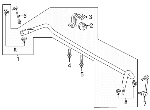 2018 Volvo V90 Cross Country Stabilizer Bar & Components - Front