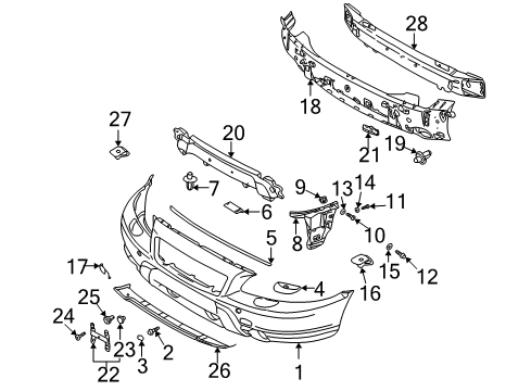 2003 Volvo XC70 Front Bumper