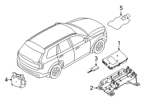 2018 Volvo V90 Cross Country Communication System Components