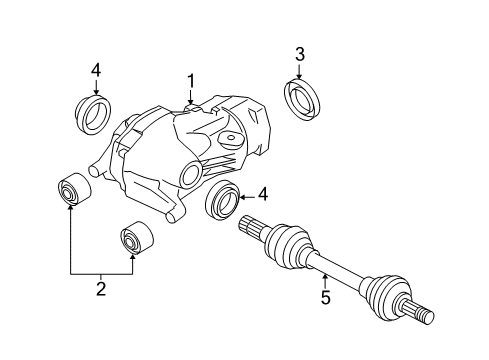 2009 Volvo XC90 Axle & Differential - Rear Diagram 1