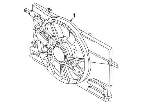 2009 Volvo V50 Cooling System, Radiator, Water Pump, Cooling Fan Diagram 1