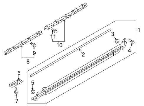 2019 Volvo XC90 Exterior Trim - Pillars, Rocker & Floor