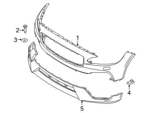 2020 Volvo V90 Front Bumper Diagram 2