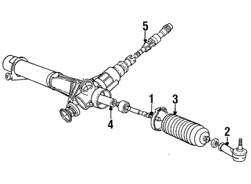 1990 Volvo 760 Steering Column & Wheel, Steering Gear & Linkage Diagram 3