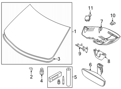 2023 Volvo C40 Recharge Glass - Windshield