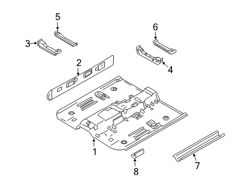 2000 Volvo S40 Pillars, Rocker & Floor - Floor & Rails
