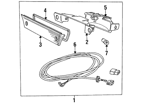 1995 Volvo 940 High Mount Lamps Diagram 3