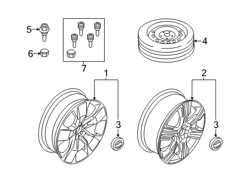 2023 Volvo XC40 Recharge Wheels Diagram 3