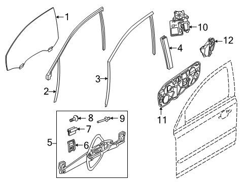 2015 Volvo XC70 Front Door - Glass & Hardware