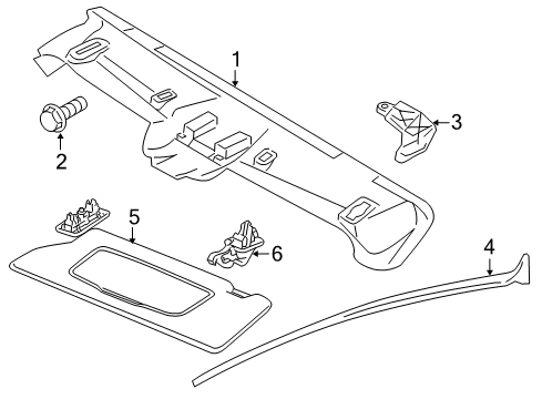 2009 Volvo C70 Interior Trim - Roof