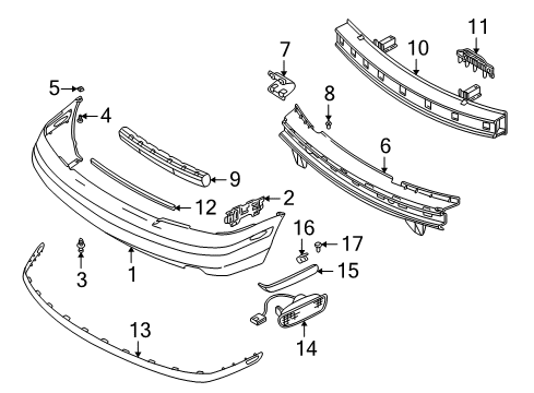 2000 Volvo V40 Rear Bumper