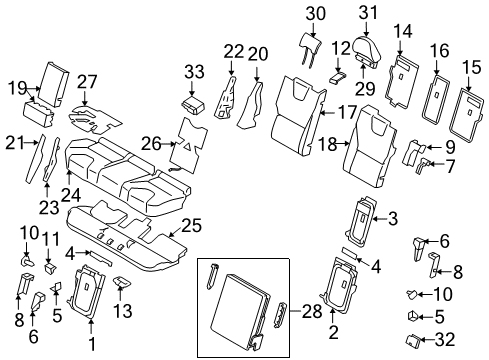 2013 Volvo XC60 Seat Back Frame, Passenger Side Diagram for 1319898