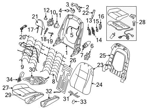 2013 Volvo C30 Front Seat Components