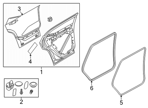 2022 Volvo C40 Recharge Door & Components Diagram 2