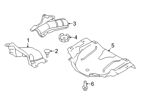 2019 Volvo XC90 Heat Shields Diagram 1