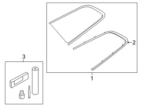 2018 Volvo V90 Cross Country Quarter Panel - Glass & Hardware