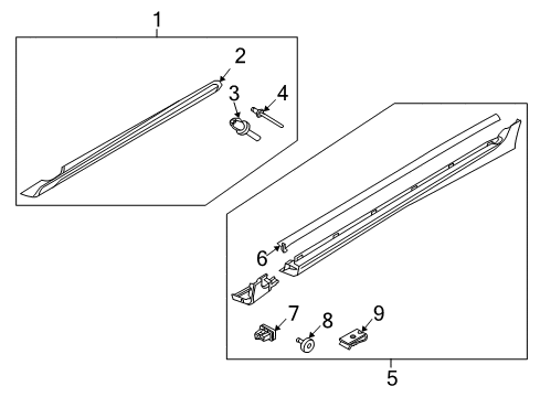 2015 Volvo XC60 Exterior Trim - Pillars, Rocker & Floor