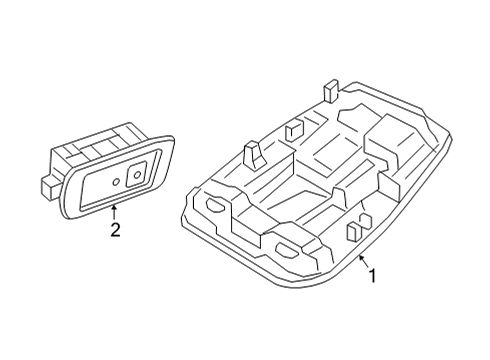 2023 Volvo C40 Recharge Overhead Lamps