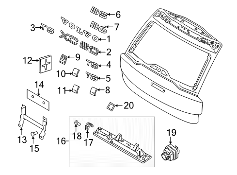 2018 Volvo XC60 Exterior Trim - Lift Gate