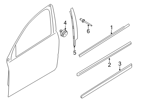 2017 Volvo XC60 Belt Weatherstrip, Passenger Side Diagram for 30762371