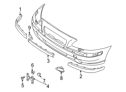 2002 Volvo S60 Exterior Trim - Front Bumper