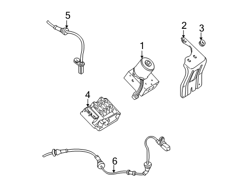 2003 Volvo XC70 ABS Components