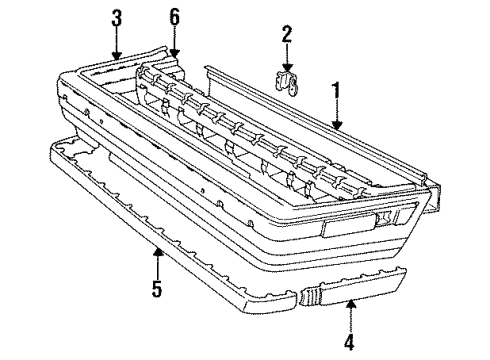1995 Volvo 850 Rear Bumper Diagram 1