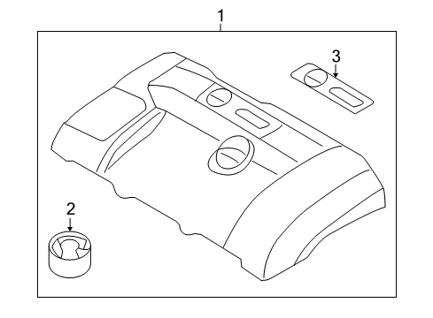 2011 Volvo S80 Engine Appearance Cover Diagram 2