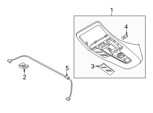 2009 Volvo C70 Overhead Console