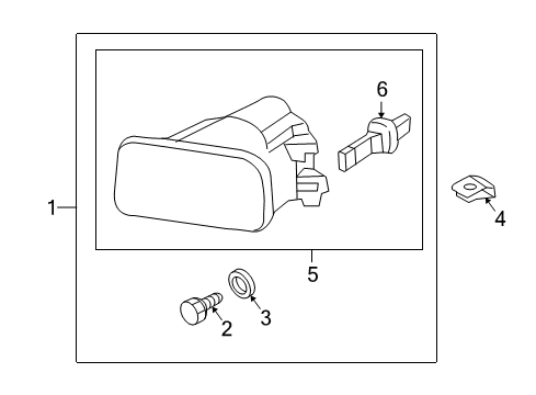 2005 Volvo V50 Fog Lamp, Front Diagram for 31213176