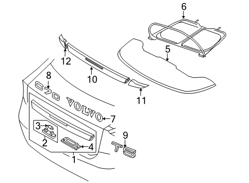 2009 Volvo C70 Exterior Trim - Trunk Lid