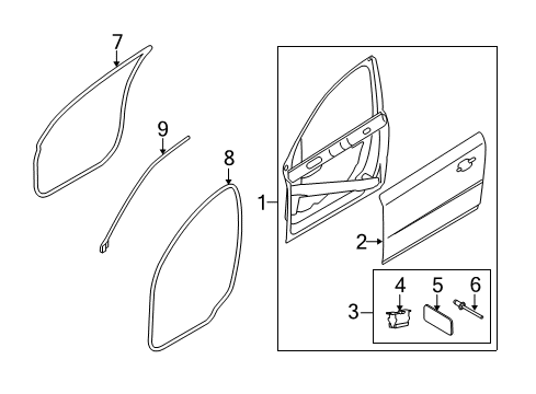 2009 Volvo V70 Front Door