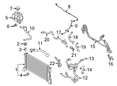 2021 Volvo XC60 Radiator & Components Diagram 4