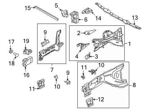 2020 Volvo S90 Structural Components & Rails Diagram 2
