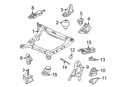 2000 Volvo S70 Rear Mount Diagram for 9179047