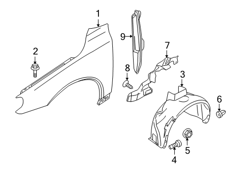 2009 Volvo S80 Fender & Components