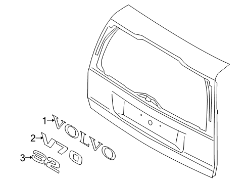 2009 Volvo V70 Exterior Trim - Lift Gate
