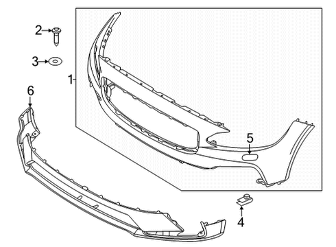 2022 Volvo S90 Bumper Cover Diagram for 39844262